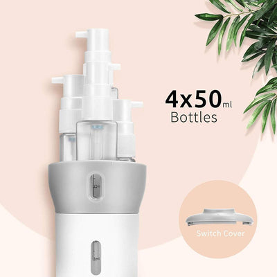 FREE SHIPPING ** 4-In-1 Organized Leak Proof Travel Size - Toiletries Refillable Travel Liquid/Lotion/Cream Container Kit