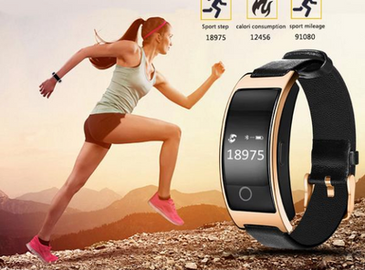 SMART BLOOD PRESSURE & HEART RATE MONITOR WRIST WATCH