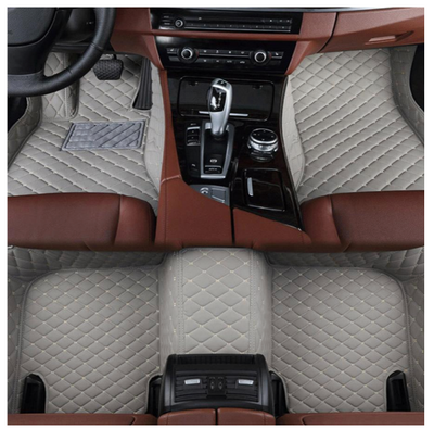 Customized Luxury Car Floor Mat in Leather