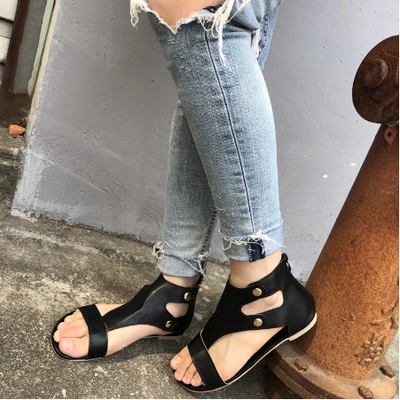 SOFT LEATHER GLADIATOR SANDALS