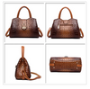 Vintage Fashion Crocodile Genuine Leather Luxury Handbags