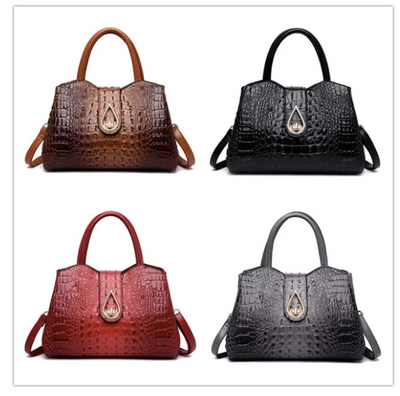 Vintage Fashion Crocodile Genuine Leather Luxury Handbags