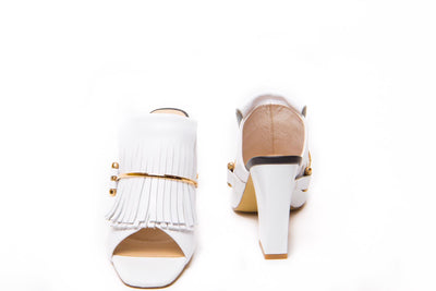 METIS WHITE & GOLD MULES