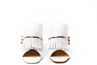 METIS WHITE & GOLD MULES