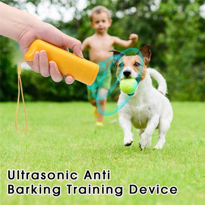 Pet Dog Repeller Anti Bark Dog Training Device 3 in 1 LED Ultrasonic Dog Stop Barking Trainer Without Battery