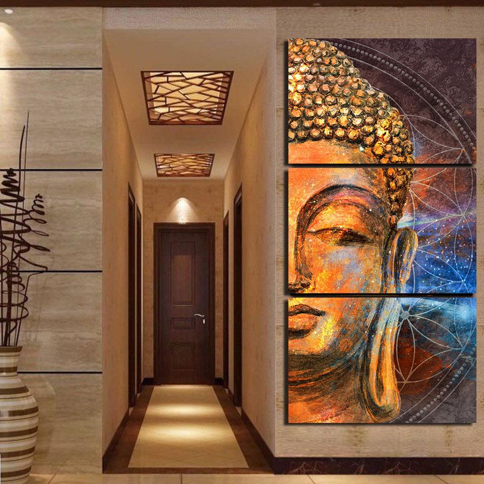 LIMITED EDITION HD printed 3 Piece Head Of Buddha