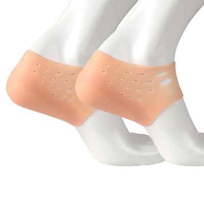Hot Unisex Invisible Height Increase Socks Heel Pads Silicone Insoles Foot Massage