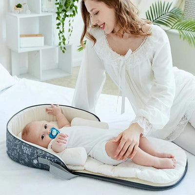 Portable Crib Multi-Function Folding Anti-Pressure Bed