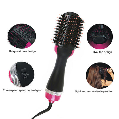 2-in-1 Multifunctional Infrared Negative Ion Hair Dryer Straight Hair Curling Comb
