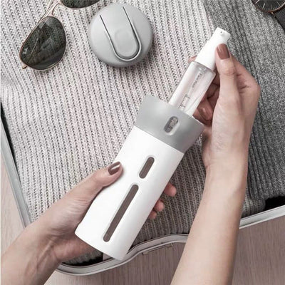 FREE SHIPPING ** 4-In-1 Organized Leak Proof Travel Size - Toiletries Refillable Travel Liquid/Lotion/Cream Container Kit