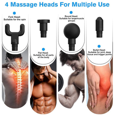 (Last Day 50% OFF)  4 In One,Relieving Pain,3 Speed Setting Body Deep Muscle Massager