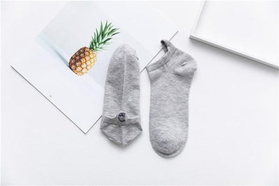 Women Socks Happy Fashion Ankle Funny Socks Women Cotton Embroidered Expression Candy Color 1 Pair
