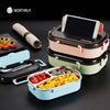 Japanese Kids Lunch Box 304 Stainless Steel Bento Lunch Box With Compartment Smartphone Holder