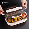 Japanese Kids Lunch Box 304 Stainless Steel Bento Lunch Box With Compartment Smartphone Holder