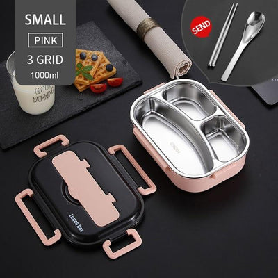 Japanese Kids Lunch Box 304 Stainless Steel Bento Lunch Box With Compartment Smartphone Holder