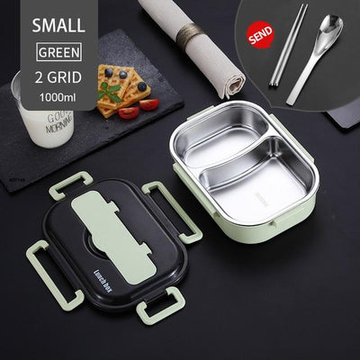 Japanese Kids Lunch Box 304 Stainless Steel Bento Lunch Box With Compartment Smartphone Holder