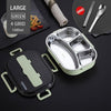 Japanese Kids Lunch Box 304 Stainless Steel Bento Lunch Box With Compartment Smartphone Holder