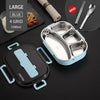 Japanese Kids Lunch Box 304 Stainless Steel Bento Lunch Box With Compartment Smartphone Holder