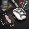 Japanese Kids Lunch Box 304 Stainless Steel Bento Lunch Box With Compartment Smartphone Holder