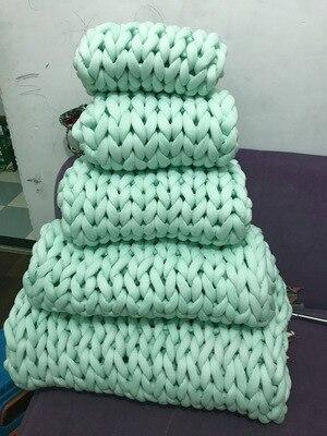 Handmade Wool Chunky Knitted Throw Blanket