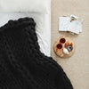Handmade Wool Chunky Knitted Throw Blanket