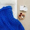 Handmade Wool Chunky Knitted Throw Blanket