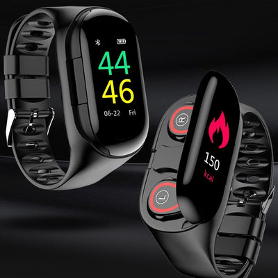 Smart Watch With Bluetooth Earphone