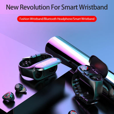 Smart Watch With Bluetooth Earphone