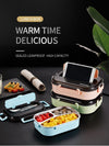 Japanese Kids Lunch Box 304 Stainless Steel Bento Lunch Box With Compartment Smartphone Holder