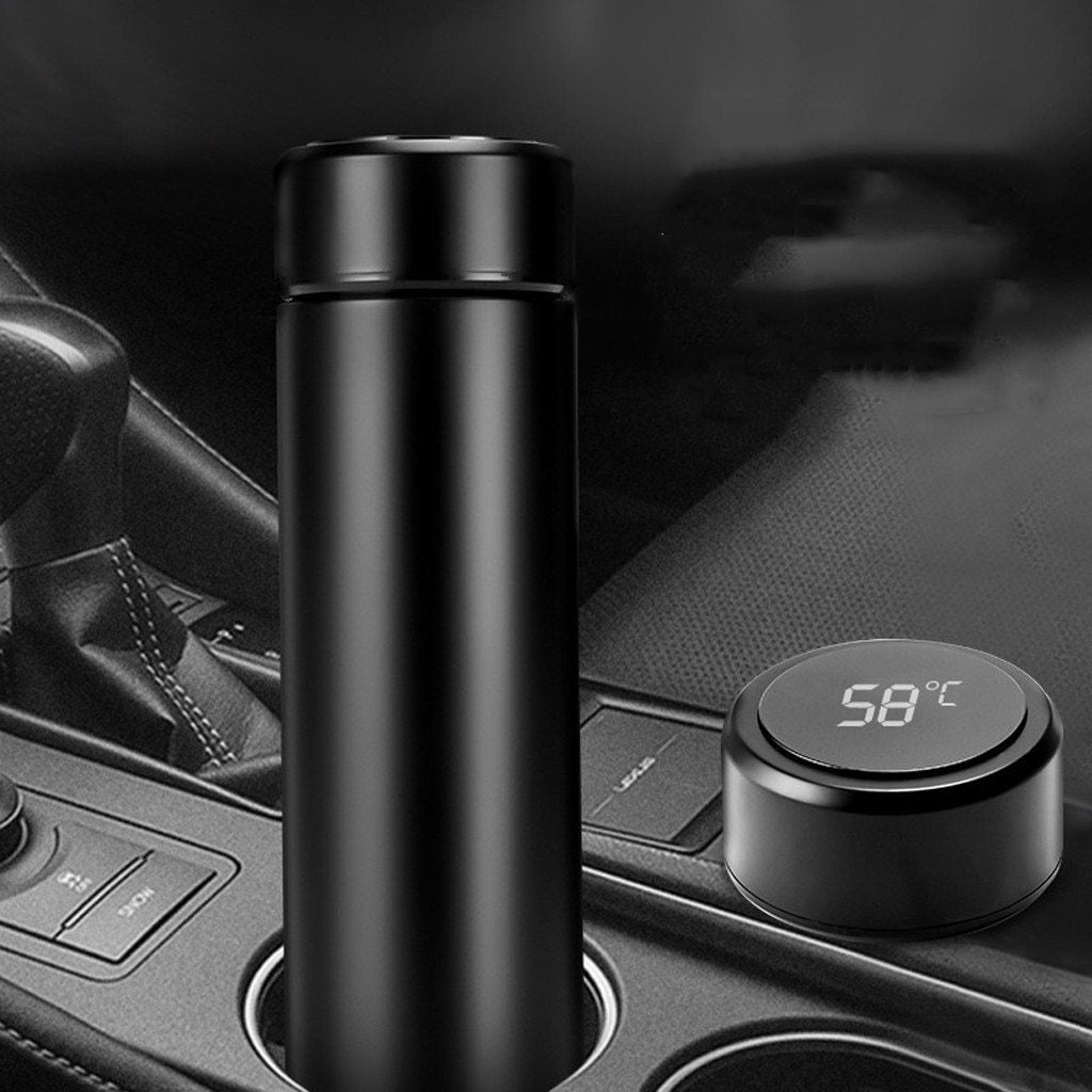 Stainless Steel Water Bottle Thermos  Flask Kettle LCD Touch Screen Display Temperature 500ML Bottle