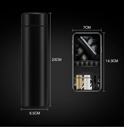 Stainless Steel Water Bottle Thermos  Flask Kettle LCD Touch Screen Display Temperature 500ML Bottle