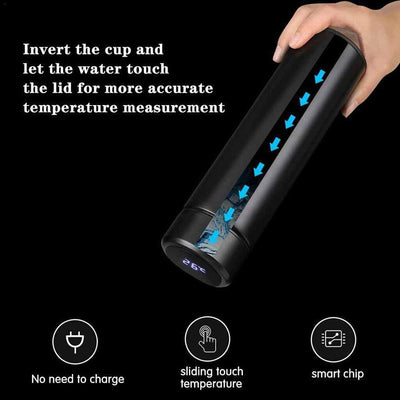Stainless Steel Water Bottle Thermos  Flask Kettle LCD Touch Screen Display Temperature 500ML Bottle