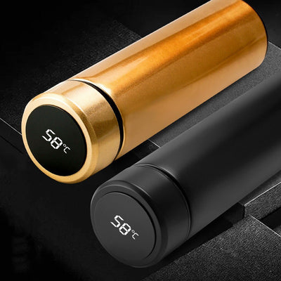 Stainless Steel Water Bottle Thermos  Flask Kettle LCD Touch Screen Display Temperature 500ML Bottle