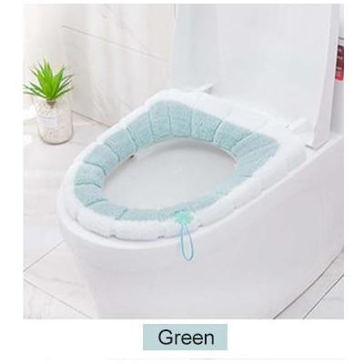 Plush Toilet Seat Cover Pad with Handle Soft Warm Washable Home Decoration Winter
