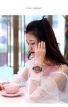 Women's Rotating Dial Watches Luxury Rhinestone Starry Sky Watch Women Rose Gold
