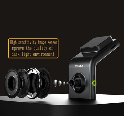360 Car DVR Camera Voice Control 1080P HD - Night Vision Wide Angle Auto Video Recorder