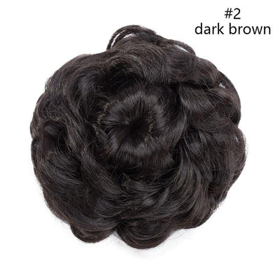 Synthetic Curly Hair Big Bun Drawstring Clip In Donuts Chignon Hair Extension