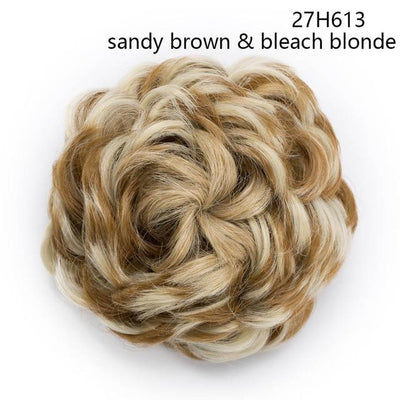 Synthetic Curly Hair Big Bun Drawstring Clip In Donuts Chignon Hair Extension