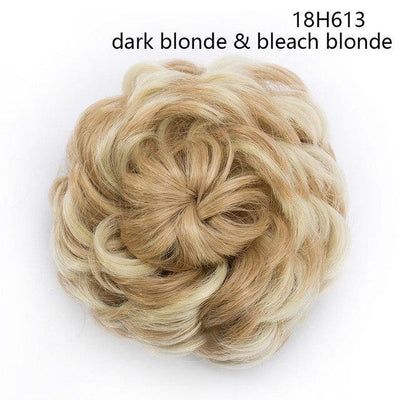 Synthetic Curly Hair Big Bun Drawstring Clip In Donuts Chignon Hair Extension