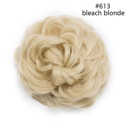 Synthetic Curly Hair Big Bun Drawstring Clip In Donuts Chignon Hair Extension