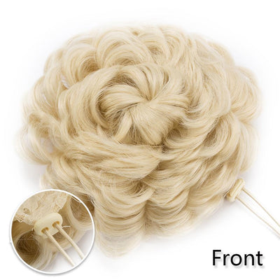 Synthetic Curly Hair Big Bun Drawstring Clip In Donuts Chignon Hair Extension