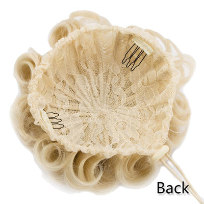 Synthetic Curly Hair Big Bun Drawstring Clip In Donuts Chignon Hair Extension