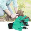 GARDEN GENIE EASY GARDENING GLOVES WITH PLASTIC CLAWS.