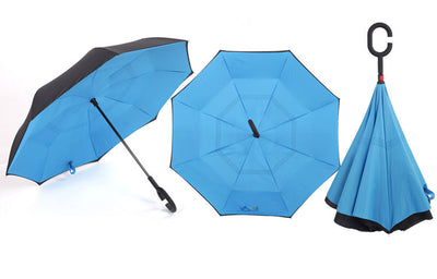 REVERSE UMBRELLA - WINDPROOF DOUBLE LAYER FOLDING UMBRELLA