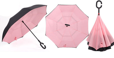 REVERSE UMBRELLA - WINDPROOF DOUBLE LAYER FOLDING UMBRELLA