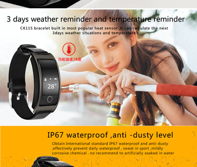 SMART BLOOD PRESSURE & HEART RATE MONITOR WRIST WATCH
