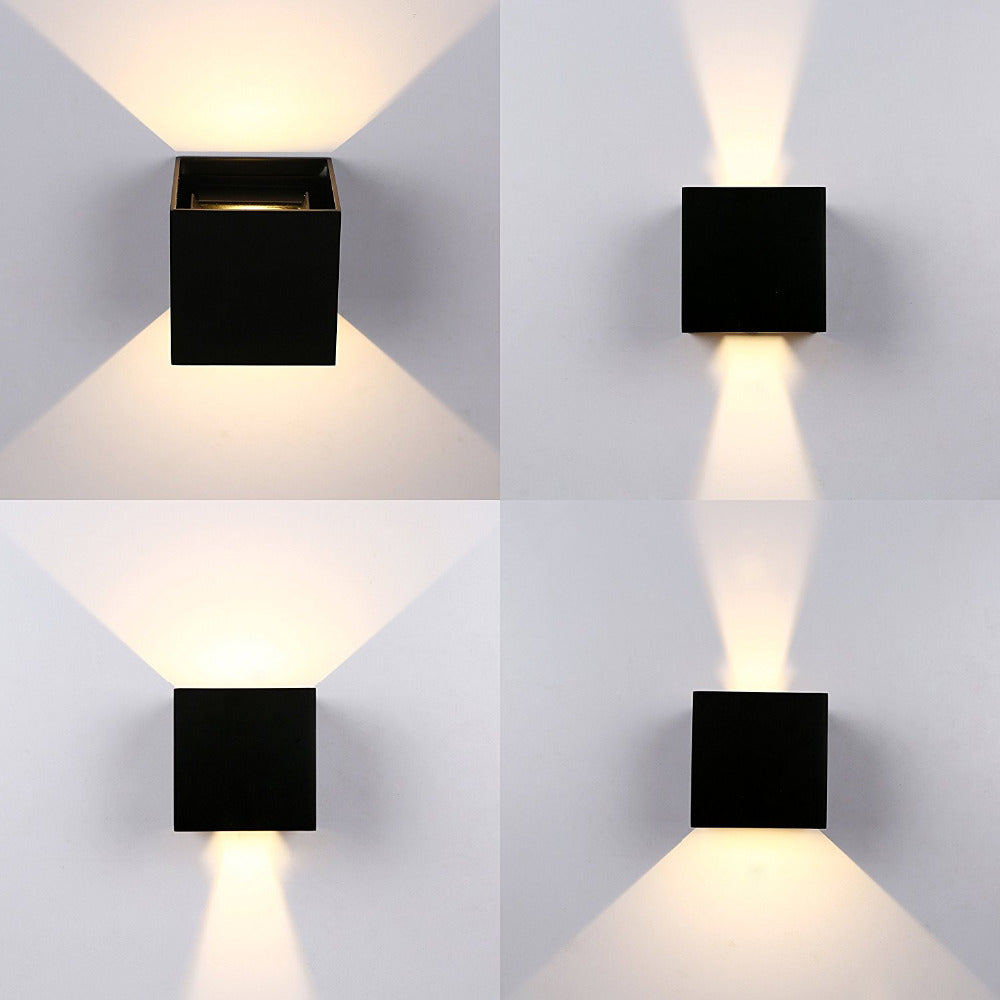 WATERPROOF MODERN CUBE ADJUSTABLE  LED WALL LIGHT.