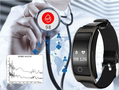 SMART BLOOD PRESSURE & HEART RATE MONITOR WRIST WATCH