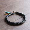 Tibetan Buddhist Hand Braided Cotton Thread Lucky Knots Bracelet Natural Coconut Shell Beads