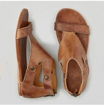 SOFT LEATHER GLADIATOR SANDALS